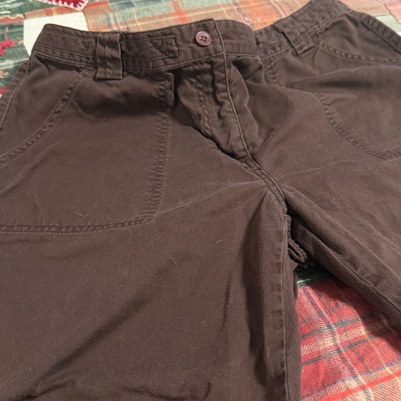 JM Collection Petite Dark Brown Cotton Pants cropped - Picture 3 of 8